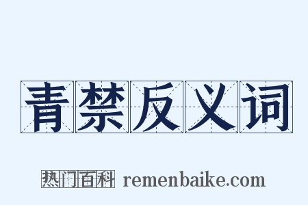 青禁反义词是什么意思的图片